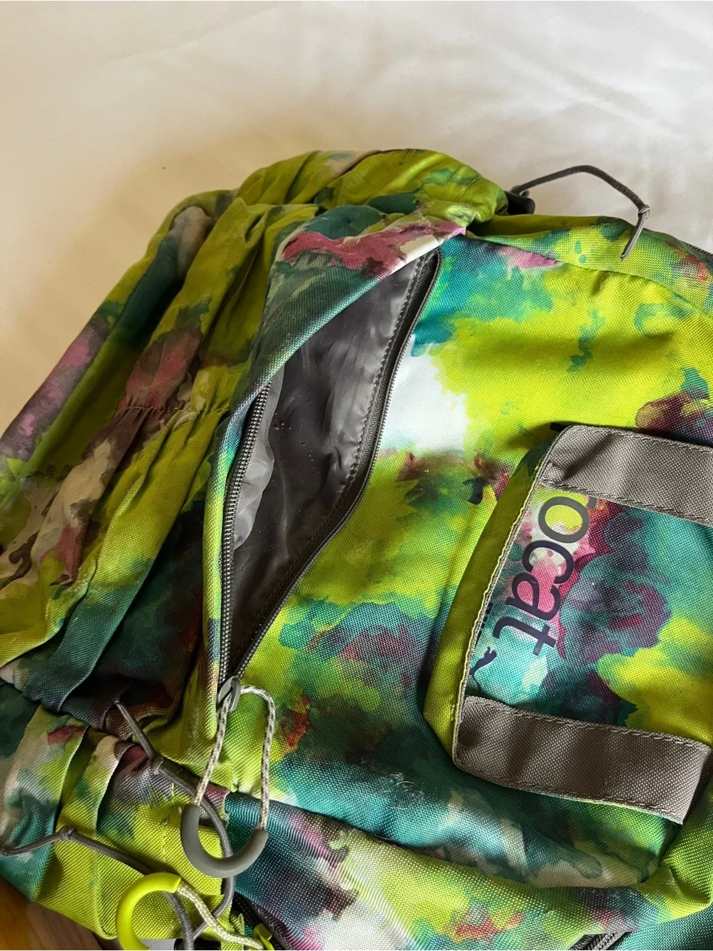 PUMA Procat Green Watercolor Tie Dye Multi-Pocket Backpack Rucksack